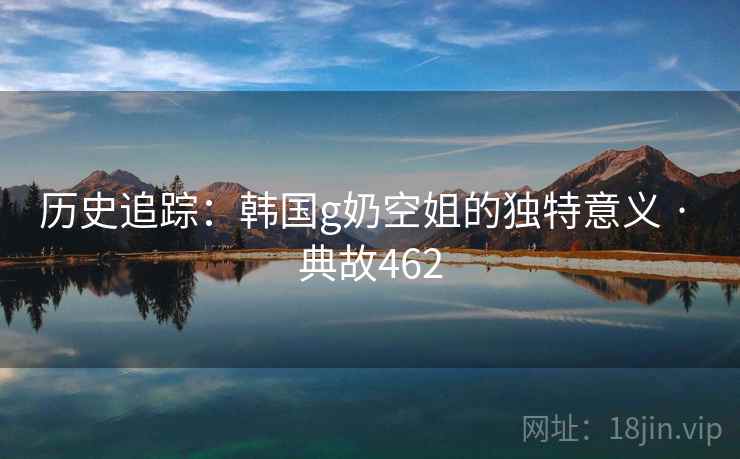 历史追踪：韩国g奶空姐的独特意义 · 典故462